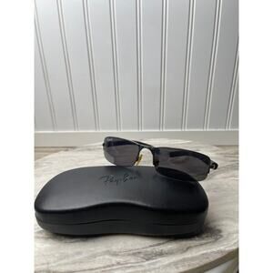 Vintage B&L Ray-Ban USA Polarized Rectangle Wrap Sunglasses Bausch & Lomb Gray